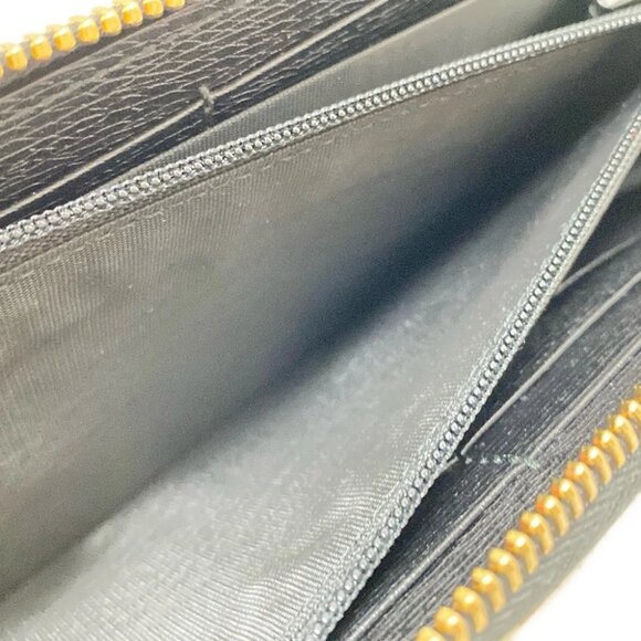 Auth GUCCI Betty Brown Cream Black Leather Long Wallet - Picture 5 of 6